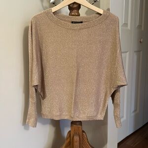 INC Gold Shimmer Sweater